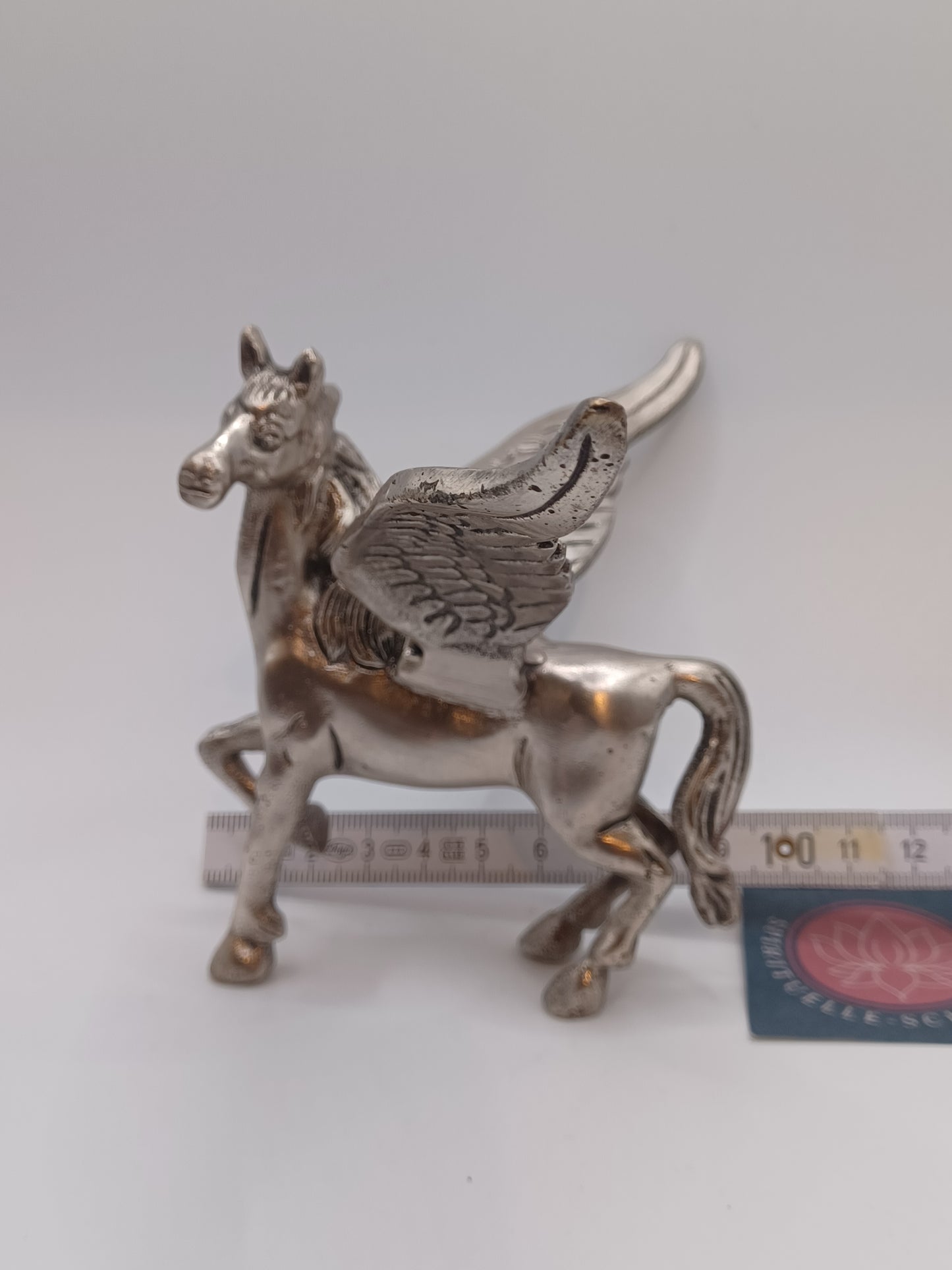Pegasus Messing versilbert 300 g Höhe: 10 cm Skulptur Figur Statue