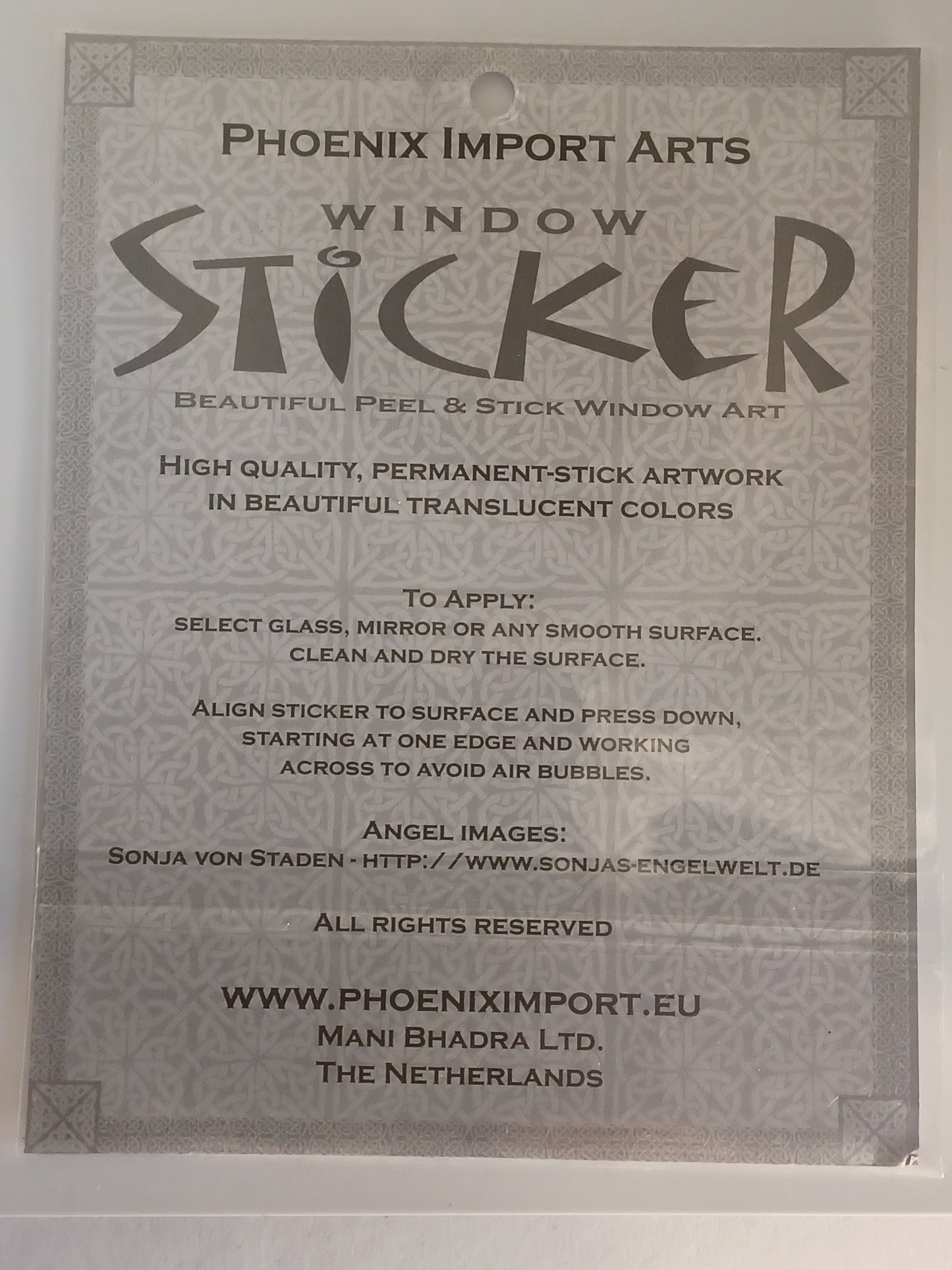 Fensterbild Engel in transluzenten Farben 10,5 cm Aufkleber