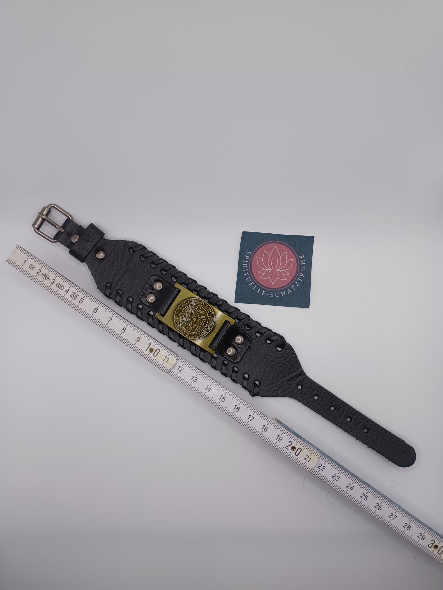 Lederarmband Wikinger Kompass verstellbar Ziegenleder Armband