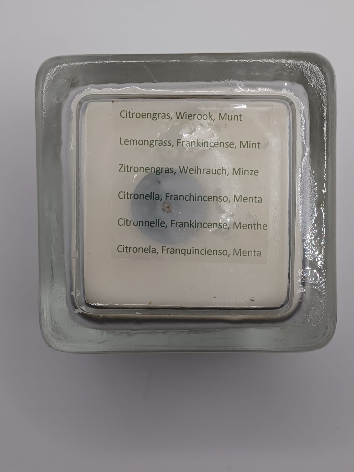Ökologische Duftkerze Rapswachs Blume des Lebens 6x6x6cm 25 Std. Brenndauer