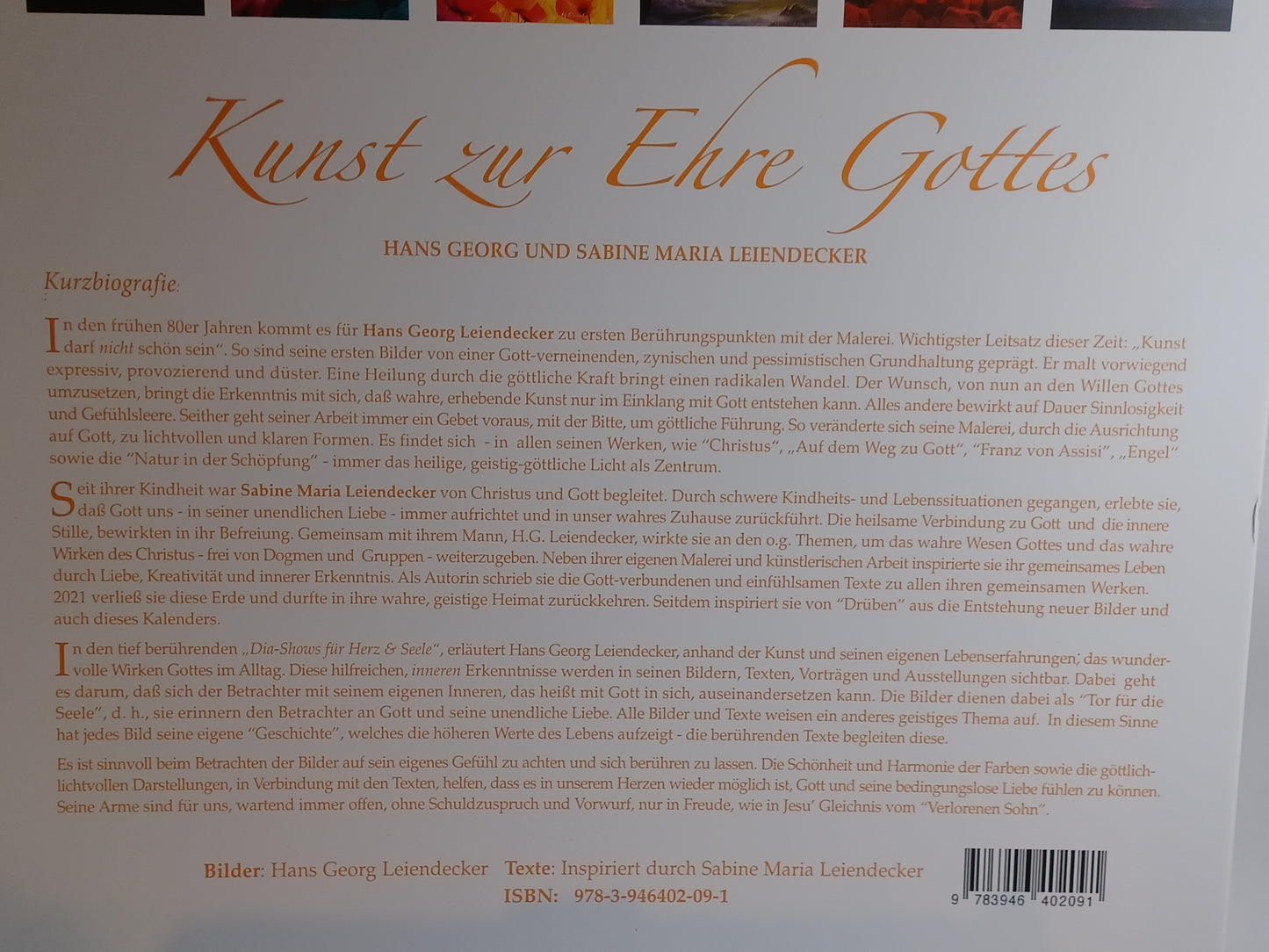 Kalender Wandkalender Bilder vom Licht 2024 H.G. Leiendecker Engel, Christus...