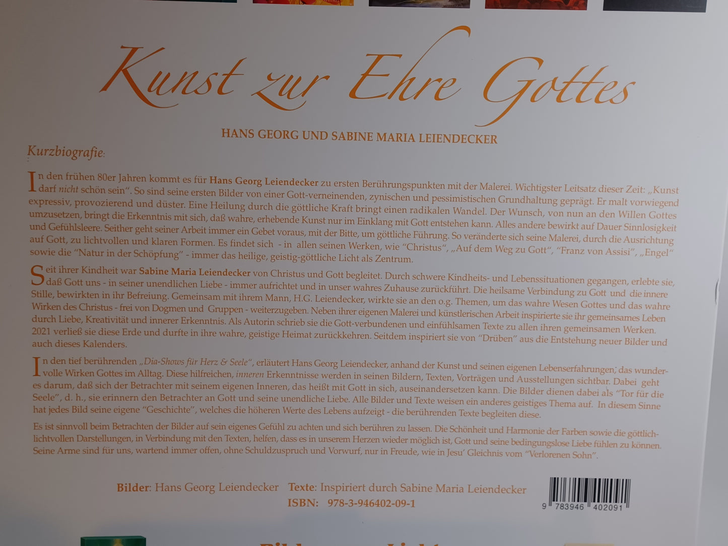 Kalender Wandkalender Bilder vom Licht 2024 H.G. Leiendecker Engel, Christus...