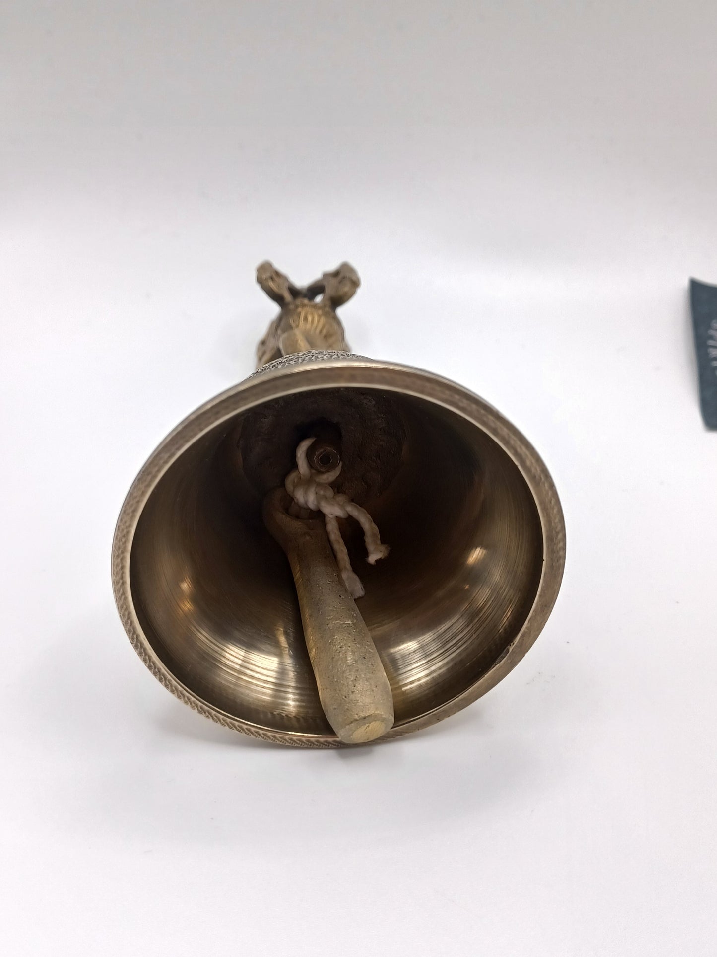 Glocke 11 cm Durchmesser 5,5 cm mit Dorje Griff Kupfer Zink Zinn Legierung