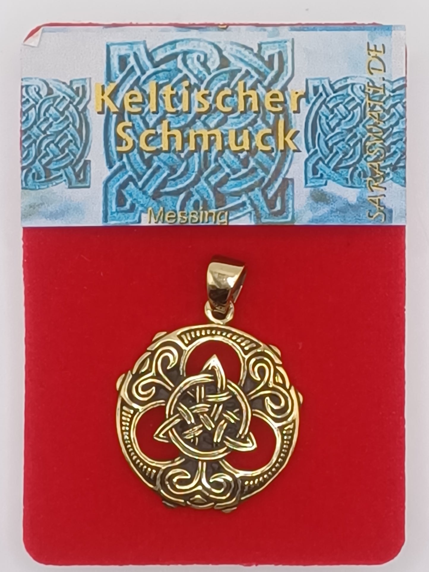 Anhänger keltischer Dreifachknoten 2,5 cm Messing