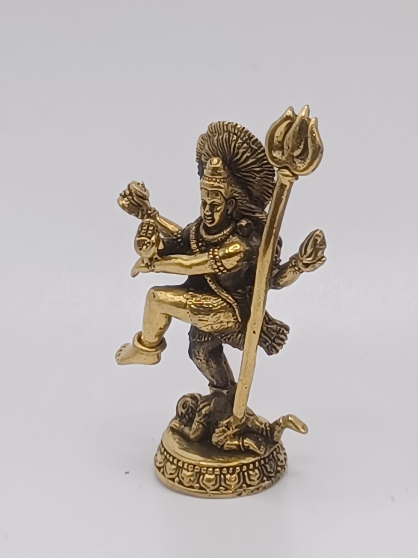 Shiva tanzend Messing 4 cm Figur Gottheit Feng Shui Altar Figur