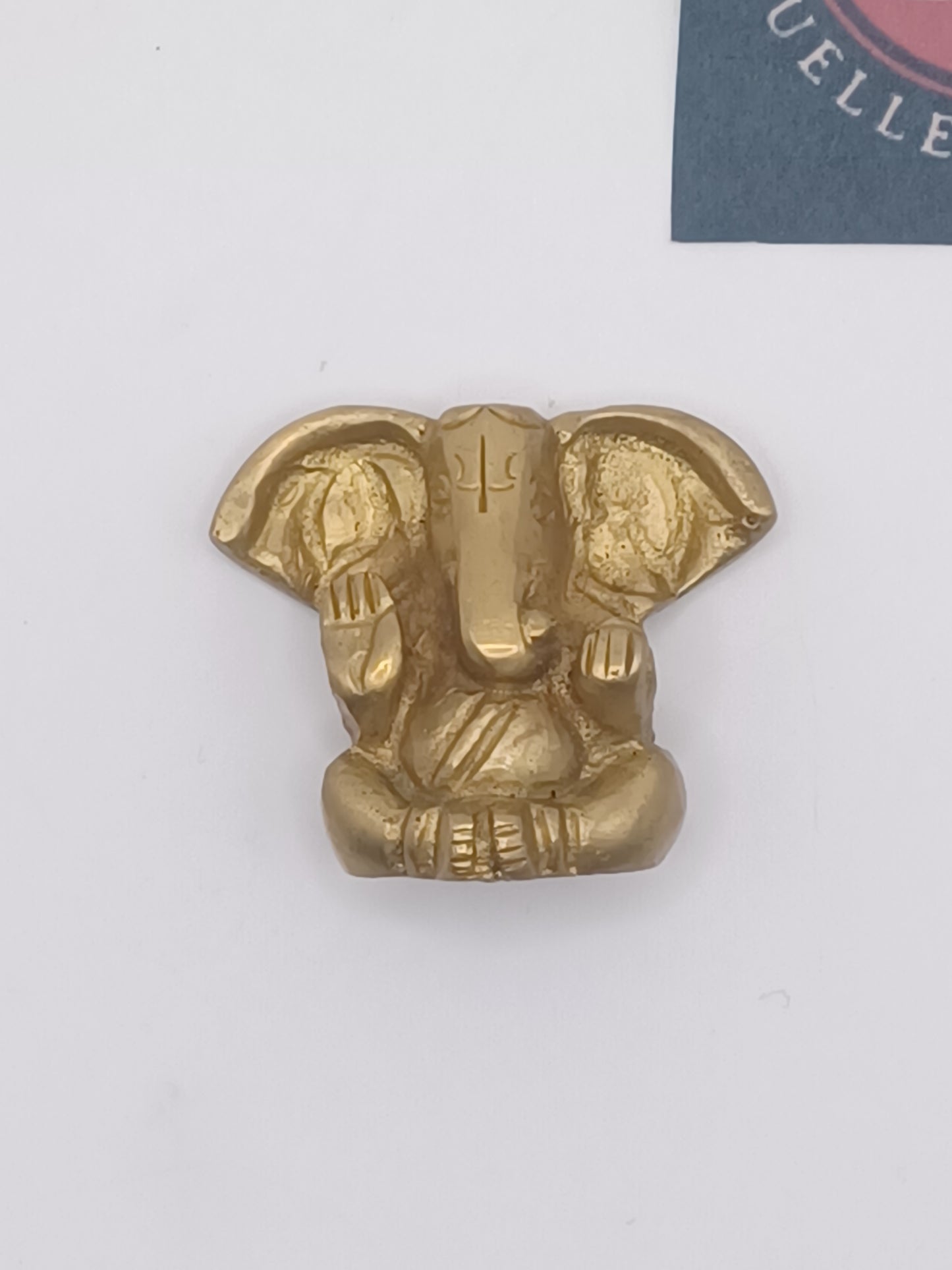 Ganesha sitzend , 3 cm indischer Gott Messing 40g