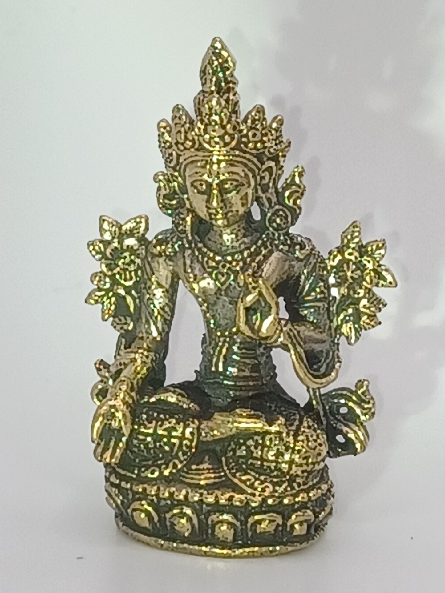 Weiße Tara Messing 3 x 5 cm Buddha Buddhismus Meditation Erleuchtung