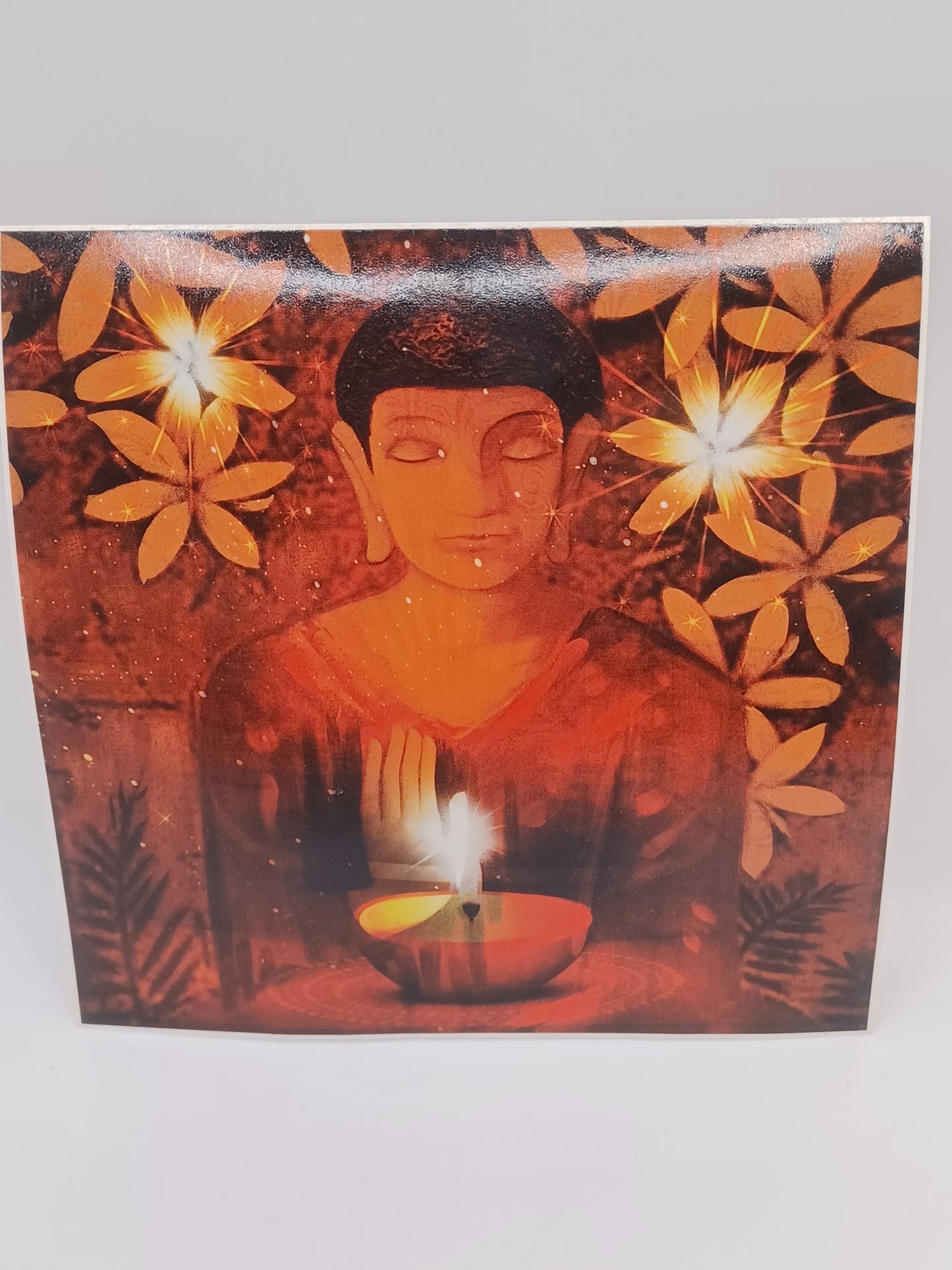 Aufkleber Buddha transparent 9,8 x 9,8 cm Sticker
