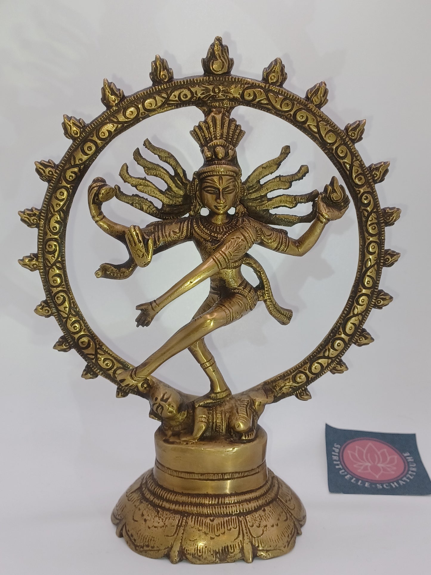 Shiva 20 cm Messing Statue Skulptur Figur Feng Shui Shiva Nataraja 630 g