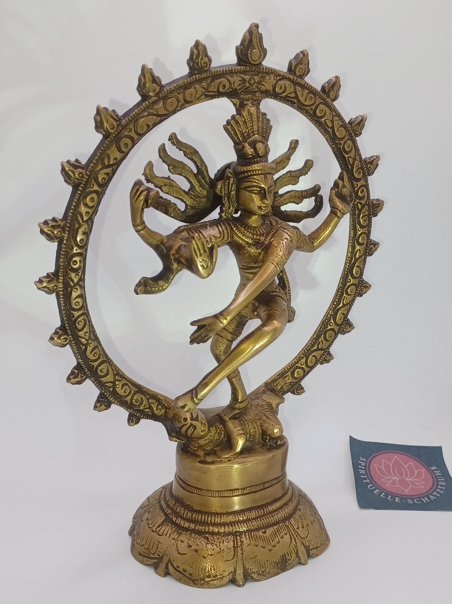 Shiva 20 cm Messing Statue Skulptur Figur Feng Shui Shiva Nataraja 630 g