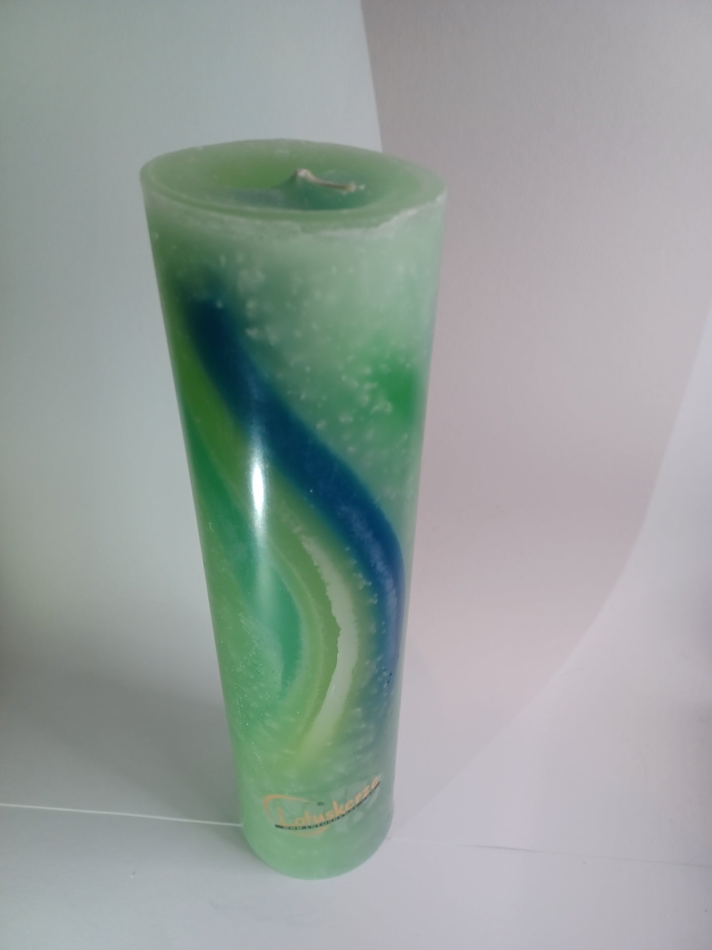 Aquarell Lotuskerze 28 cm hoch Candela Kerze