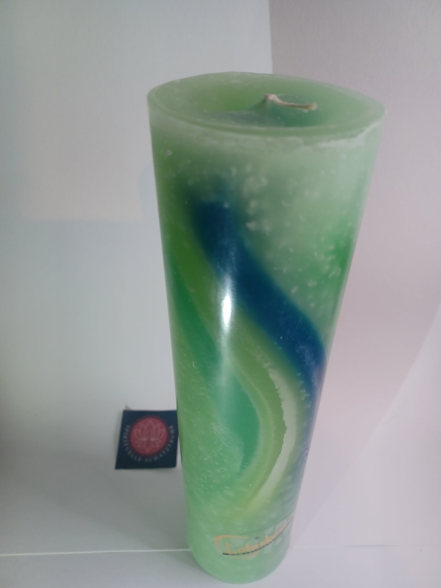 Aquarell Lotuskerze 28 cm hoch Candela Kerze