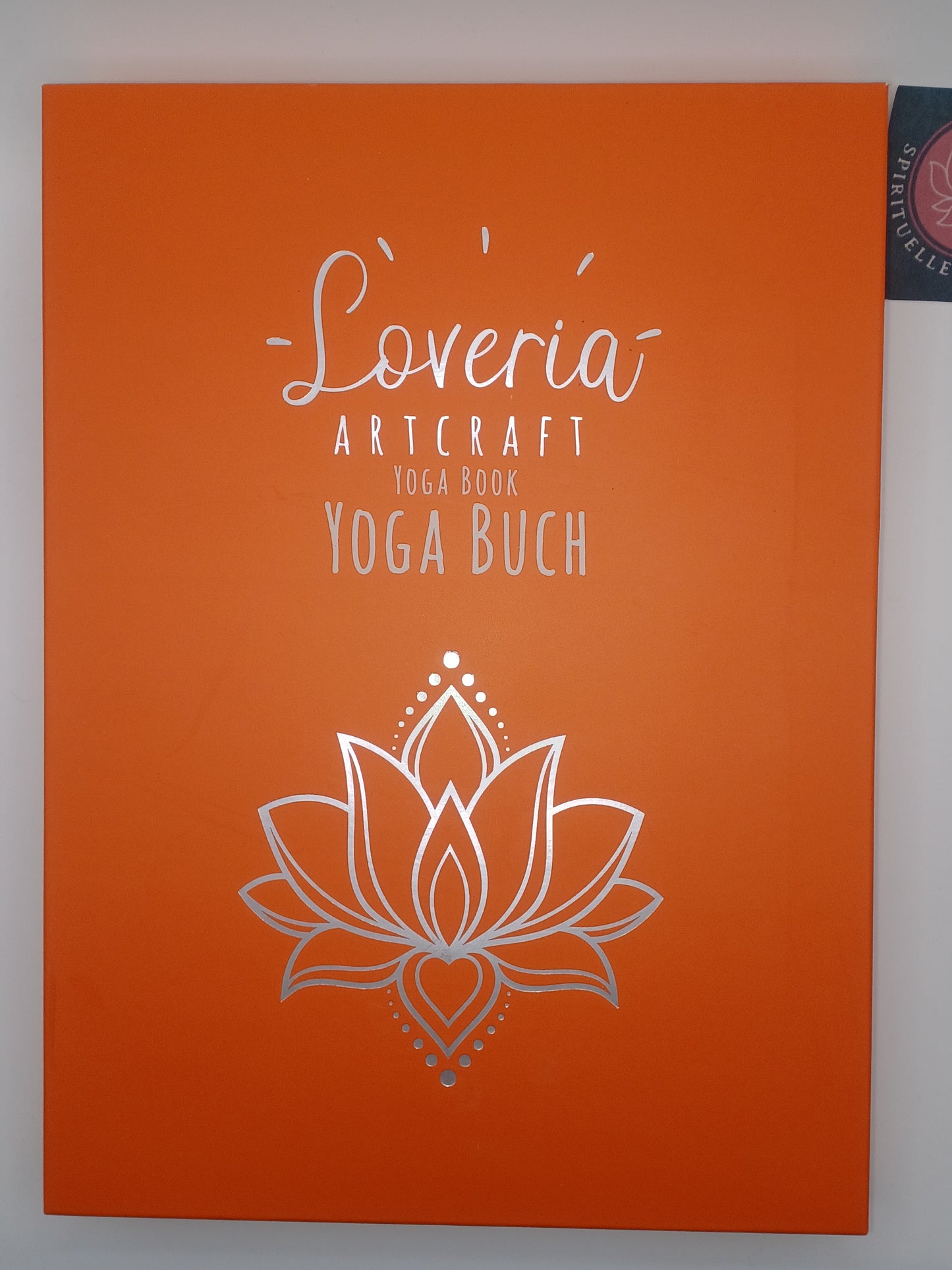 Yoga Schreibbuch orange Lotus DIN A5 Loveria Schreibbuch 192 Seiten Notizbuch