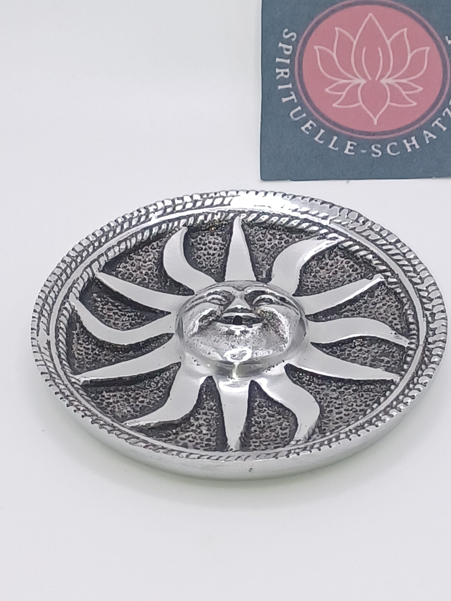 Sonne Räucherstäbhenhalter Sonnenhalter weißmetall Durchmesser 7cm