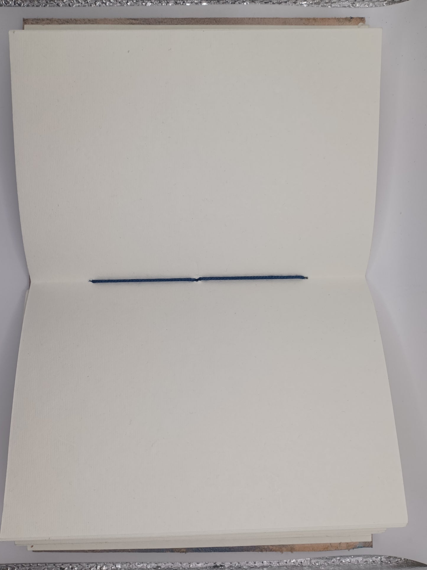 Schreibbuch Lebensblume blau gold 144 Seiten Lederienband Notizbuch