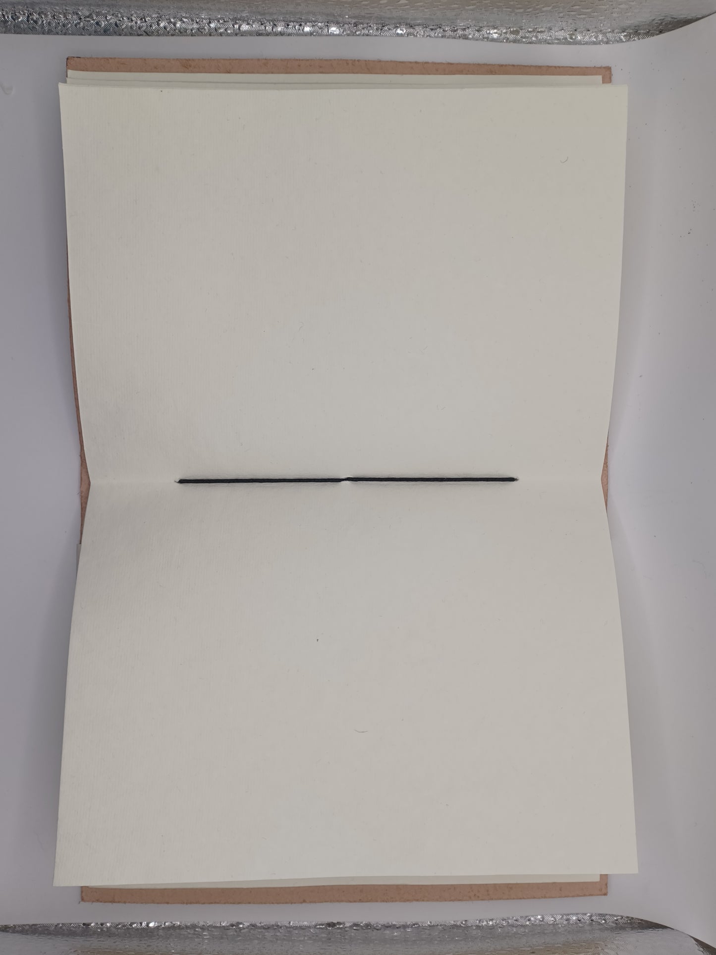 Schreibbuch Mandala 144 Seiten Ledereinband blanko Höhe 18 cm