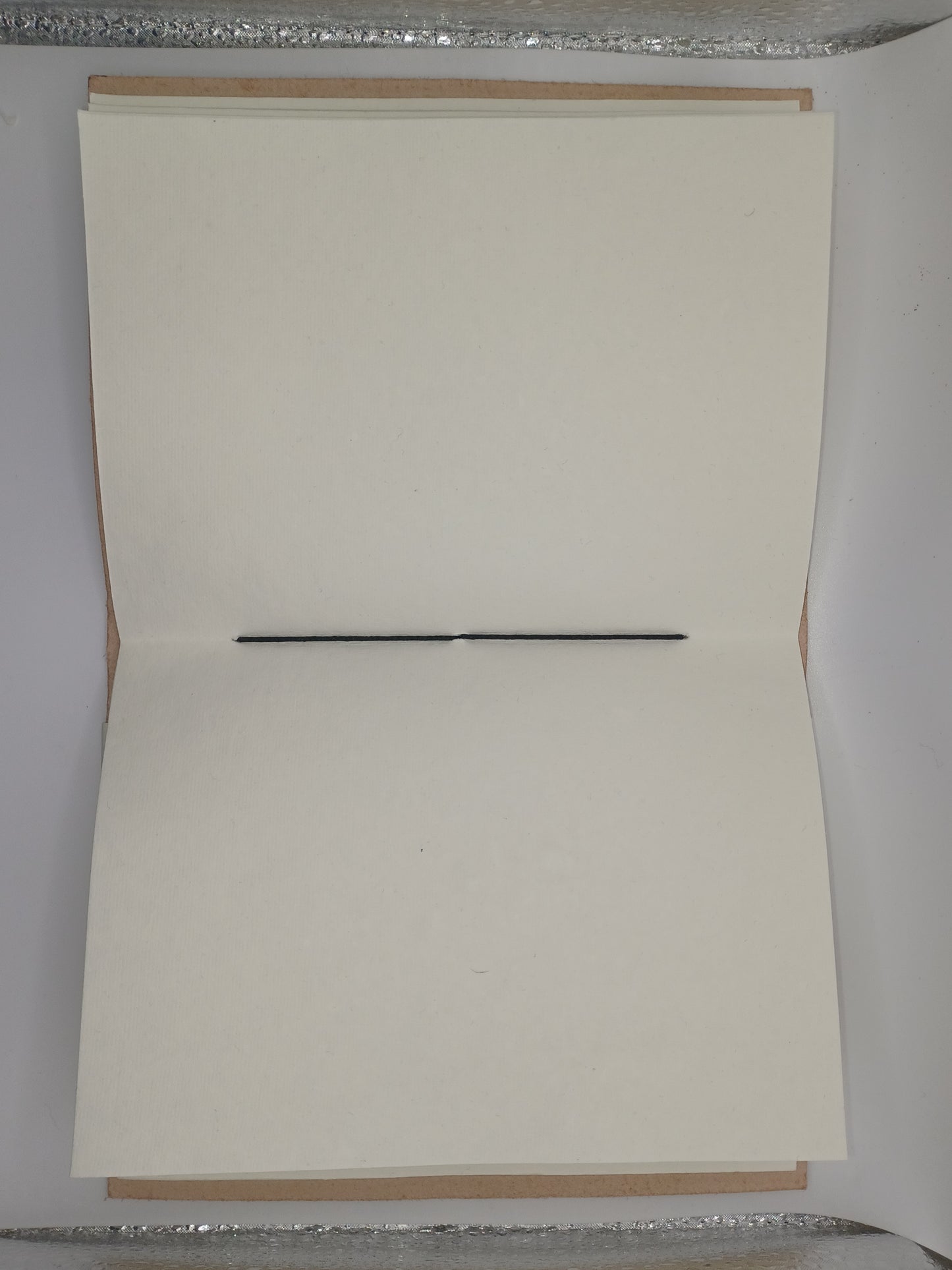 Schreibbuch Mandala 144 Seiten Ledereinband blanko Höhe 18 cm