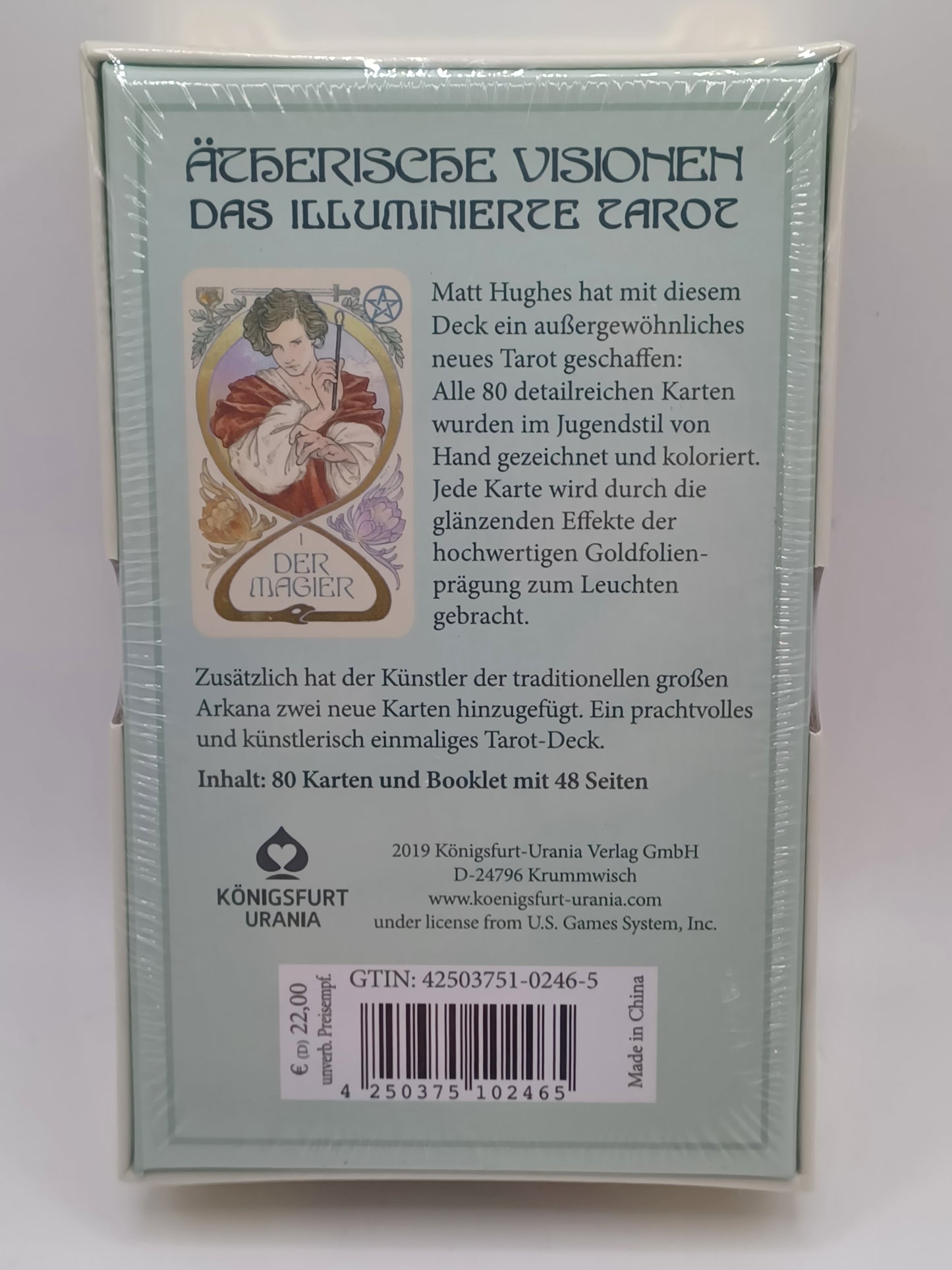 Ätherische Visionen Das illuminierte Tarot Matt Hughes 80 Karten und Booklet