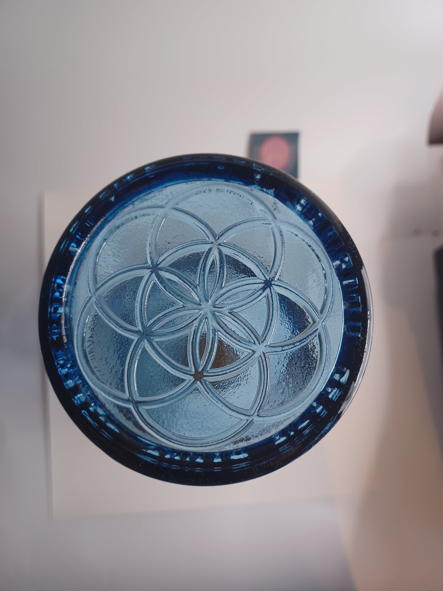 Om Wasserflasche 1,2 Liter Höhe 30 cm schwermetallfrei im Bio Baumwollsäckchen