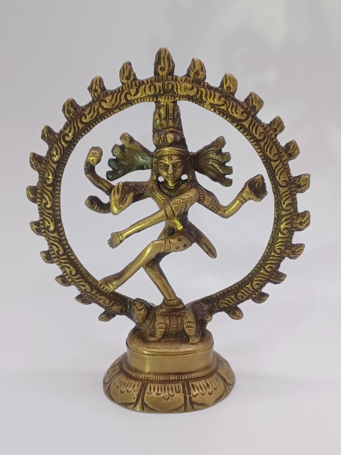 Shiva 10,5 cm Messing Nataraj ca. 140 g Figur Statue Skulptur Figur