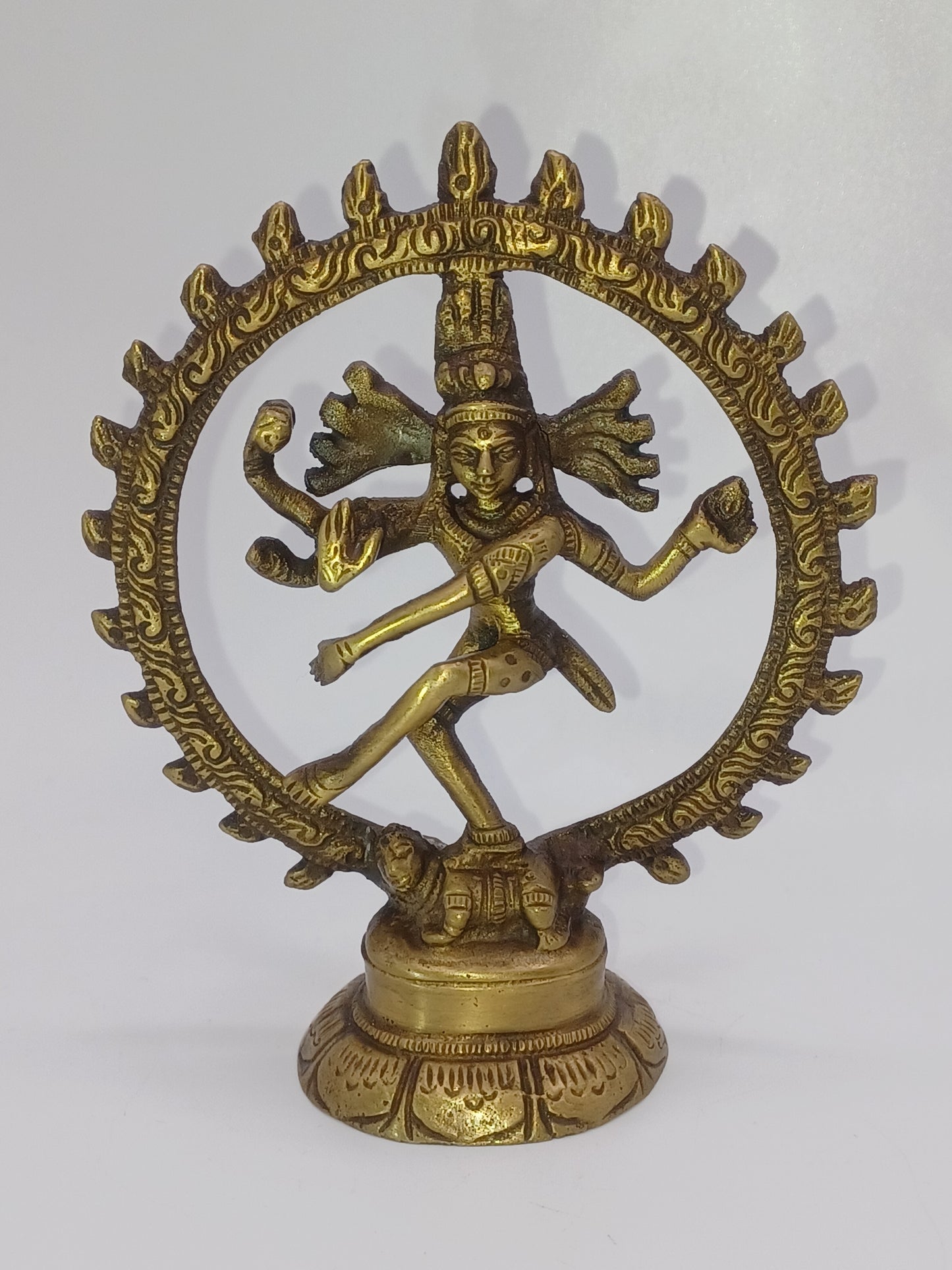 Shiva 10,5 cm Messing Nataraj ca. 140 g Figur Statue Skulptur Figur