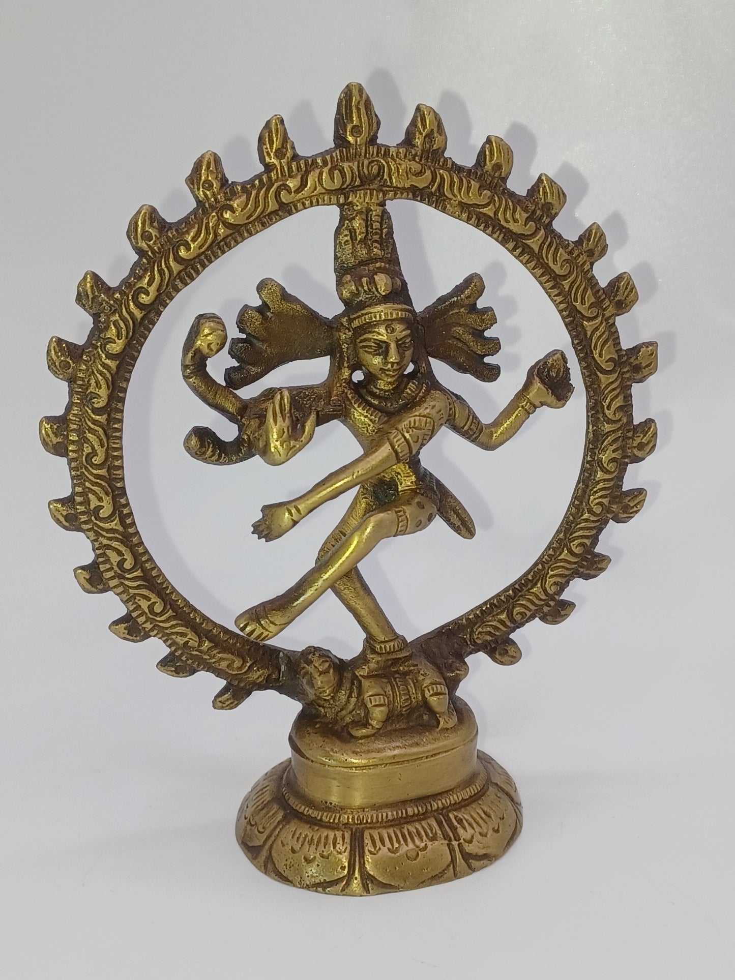 Shiva 10,5 cm Messing Nataraj ca. 140 g Figur Statue Skulptur Figur