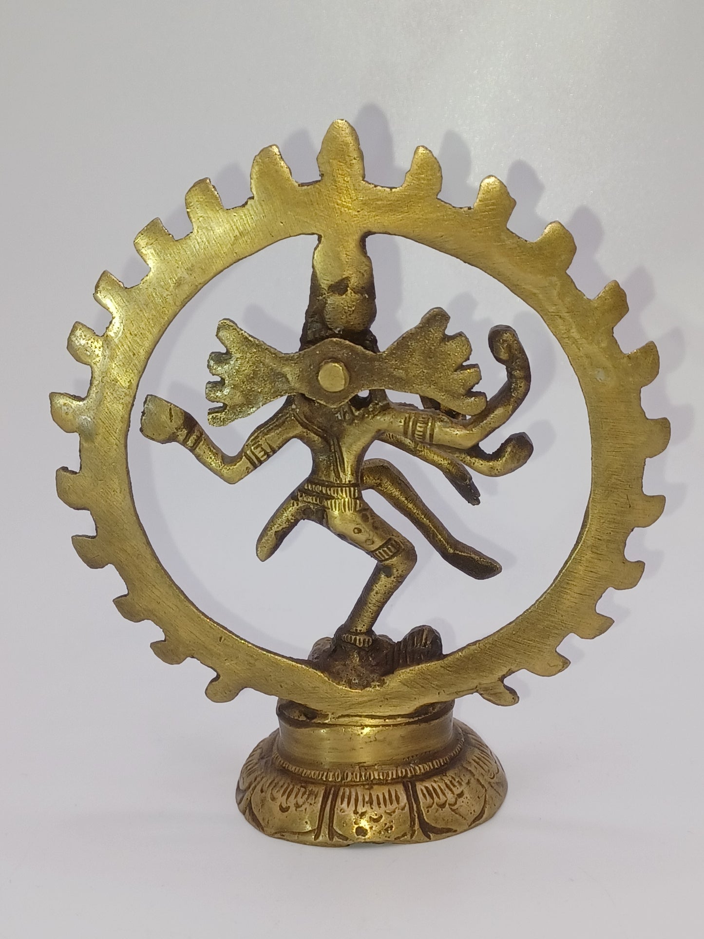 Shiva 10,5 cm Messing Nataraj ca. 140 g Figur Statue Skulptur Figur