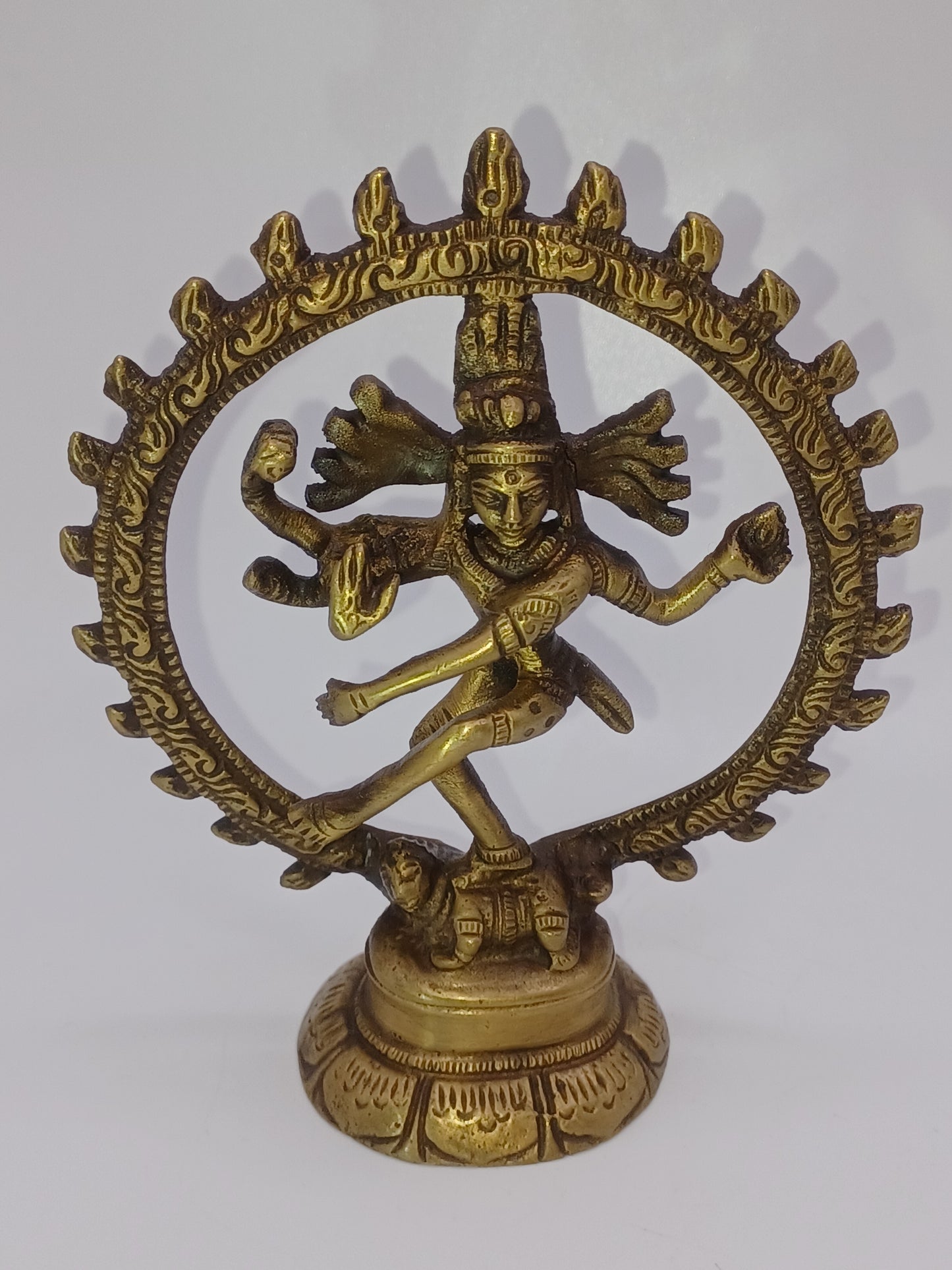 Shiva 10,5 cm Messing Nataraj ca. 140 g Figur Statue Skulptur Figur
