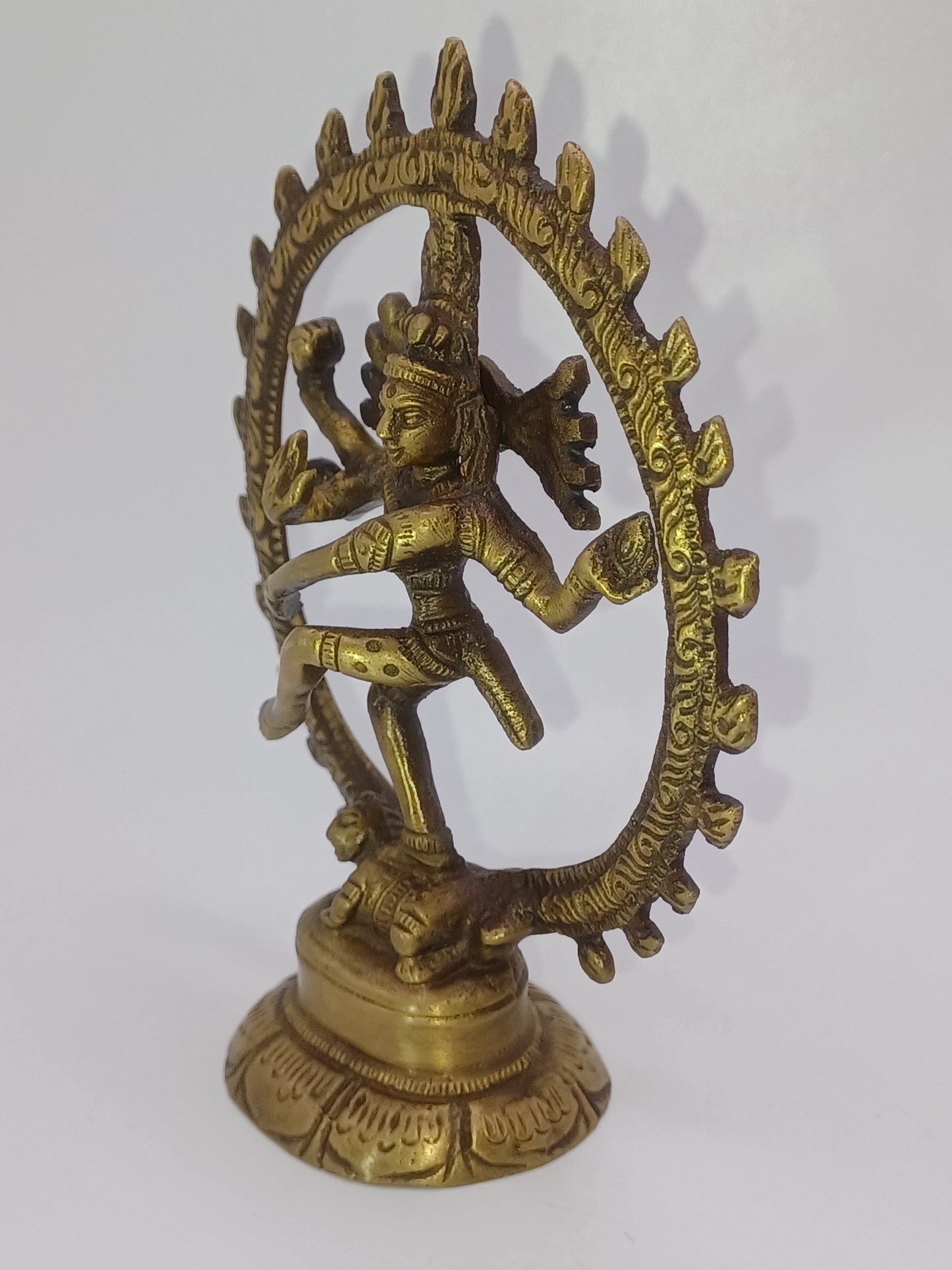 Shiva 10,5 cm Messing Nataraj ca. 140 g Figur Statue Skulptur Figur
