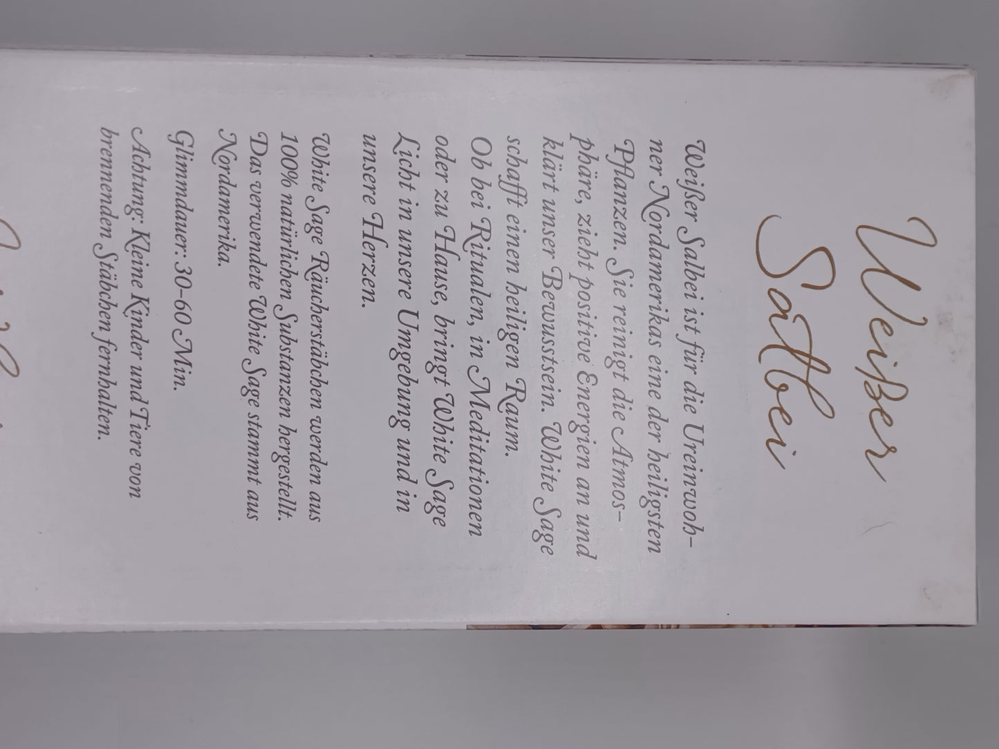 12 x Weißer Salbei Räucherstäbchen im Geschenkkarton 100 % natürliche Substanzen