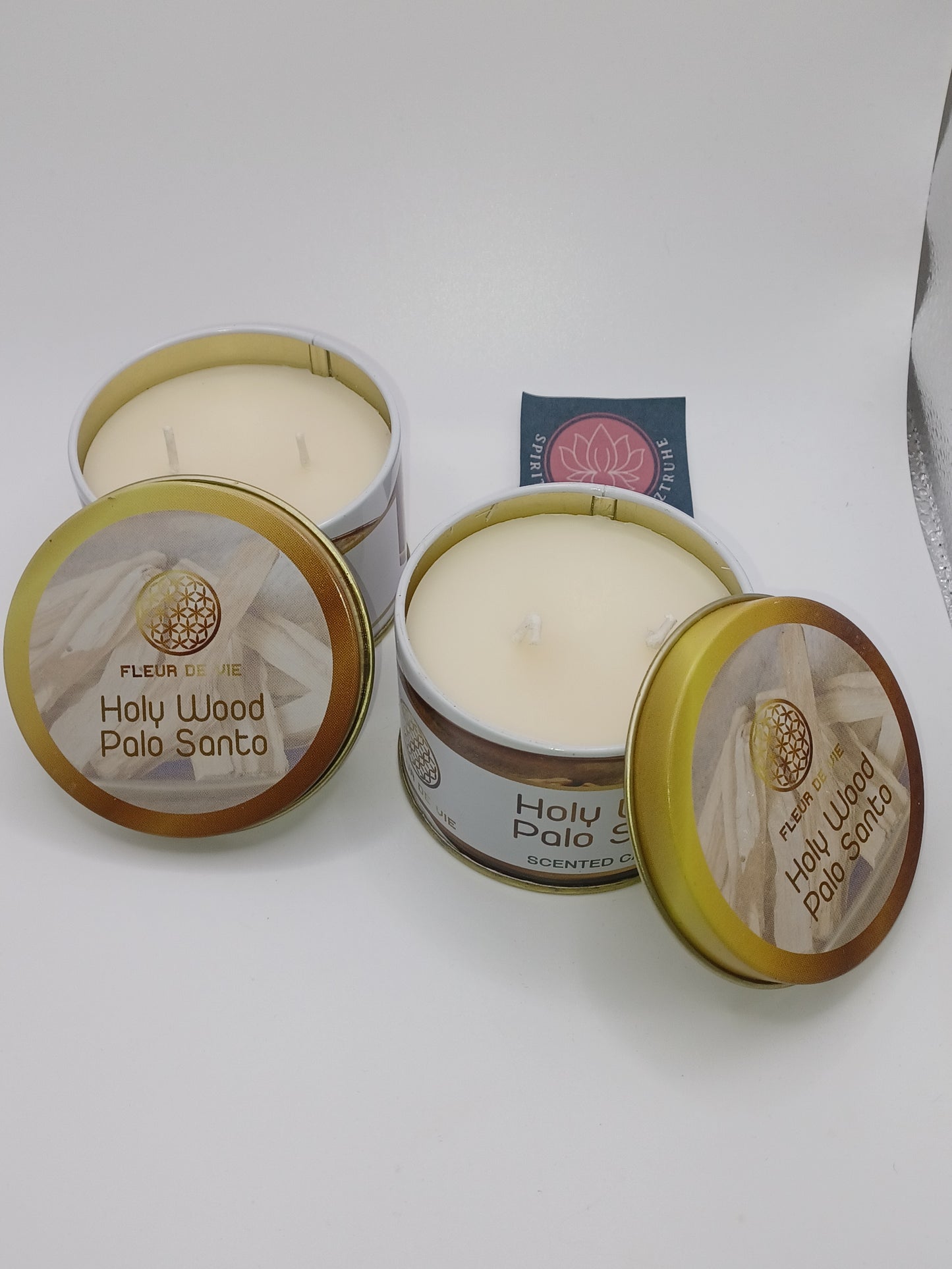 Fleur de Vie Kerzen Holy Wood Palo Santo in Dose 2 er Set 15 x 7 x 4,5 cm