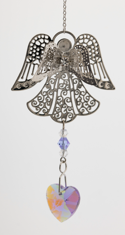 Kristallhänger Engel Kristall Suncatcher mit Aufhängung L: 9,5 cm B:5 cm