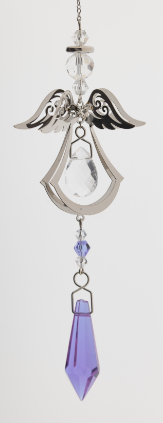 Kristallhänger Engel L: 13 cm, B: 4,5 cm Suncatcher