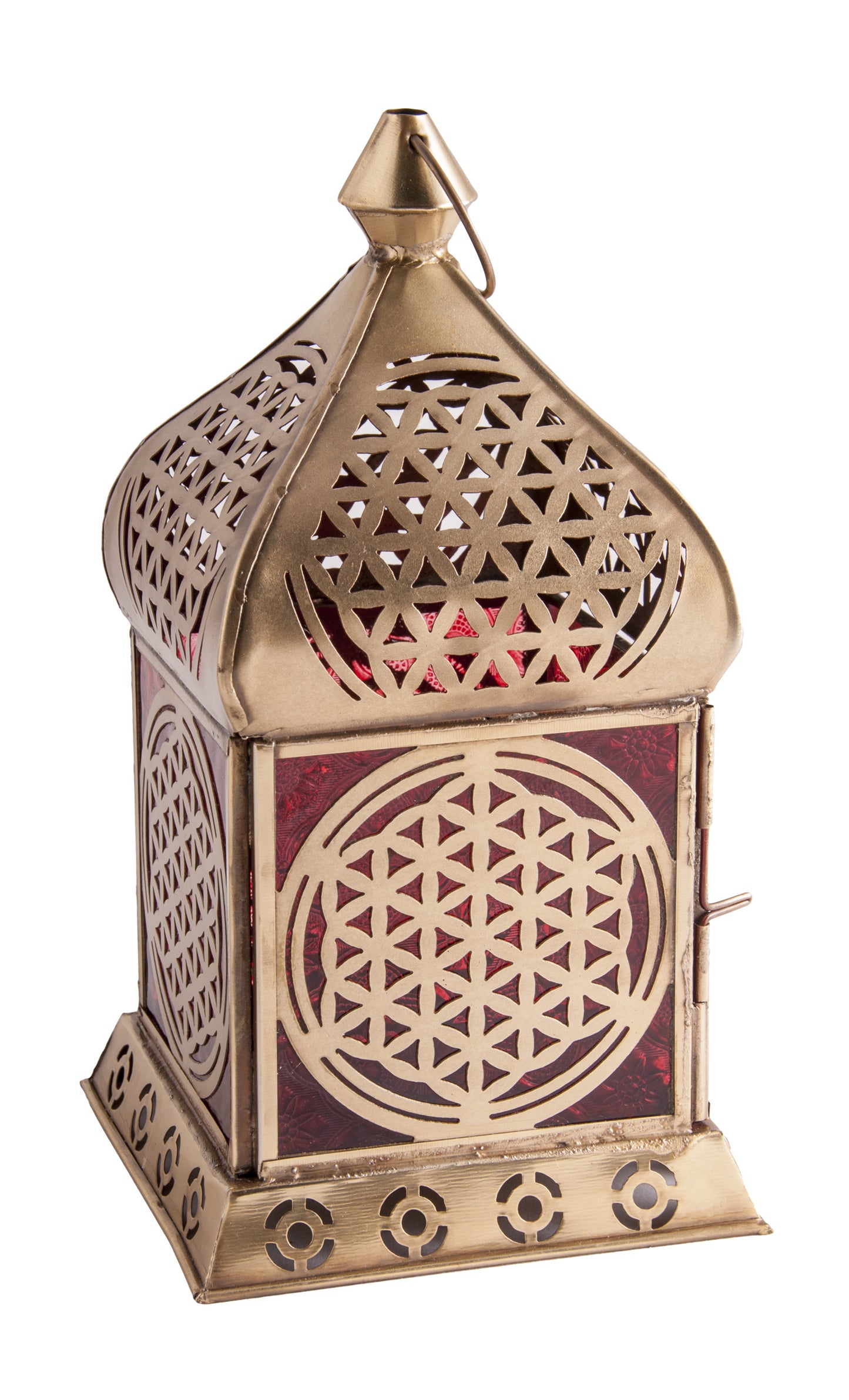 Orientalisches Licht Blume des Lebens Messing Antique H:23 cm B:11,5 cm