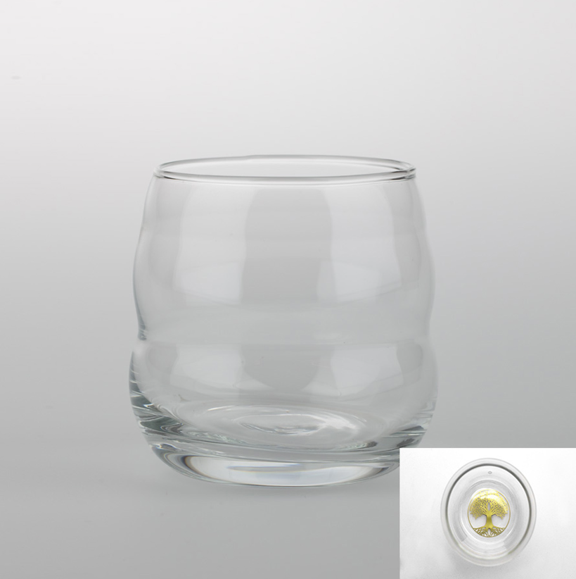 Mythos Glas Lebensbaum 6er Set 0,25 Liter Gläser Lebensbaum mit 23,8 Karat Gold