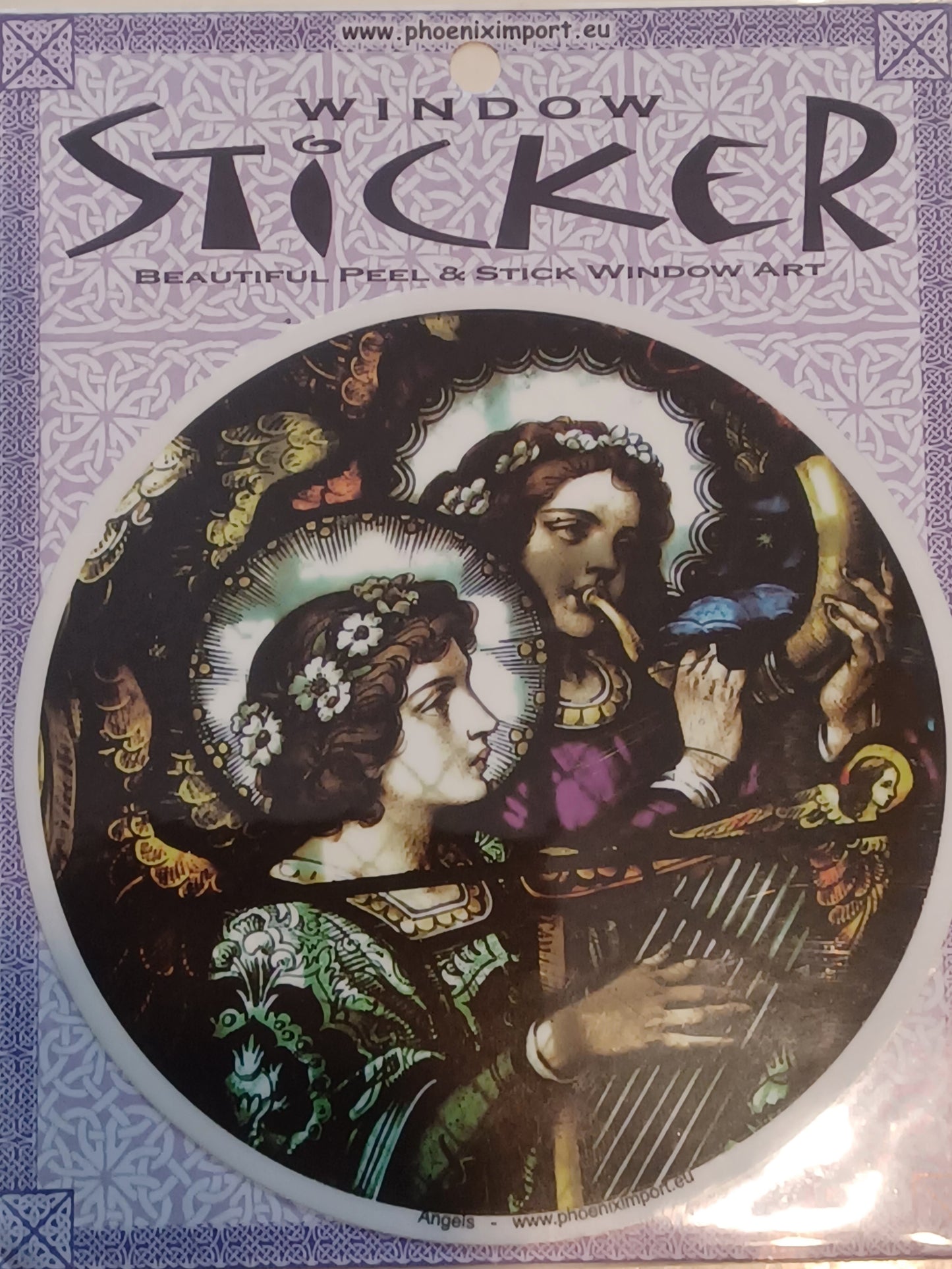 Fensterbild Engel in transluzenten Farben 10,5 cm Aufkleber