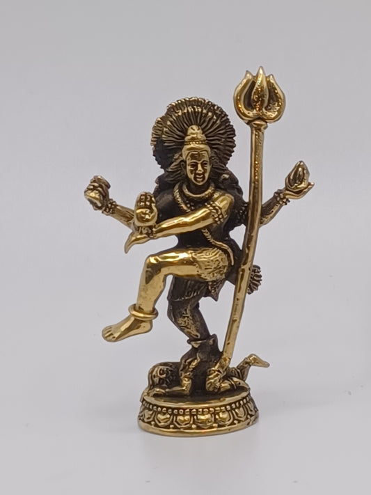 Shiva tanzend Messing 4 cm Figur Gottheit Feng Shui Altar Figur