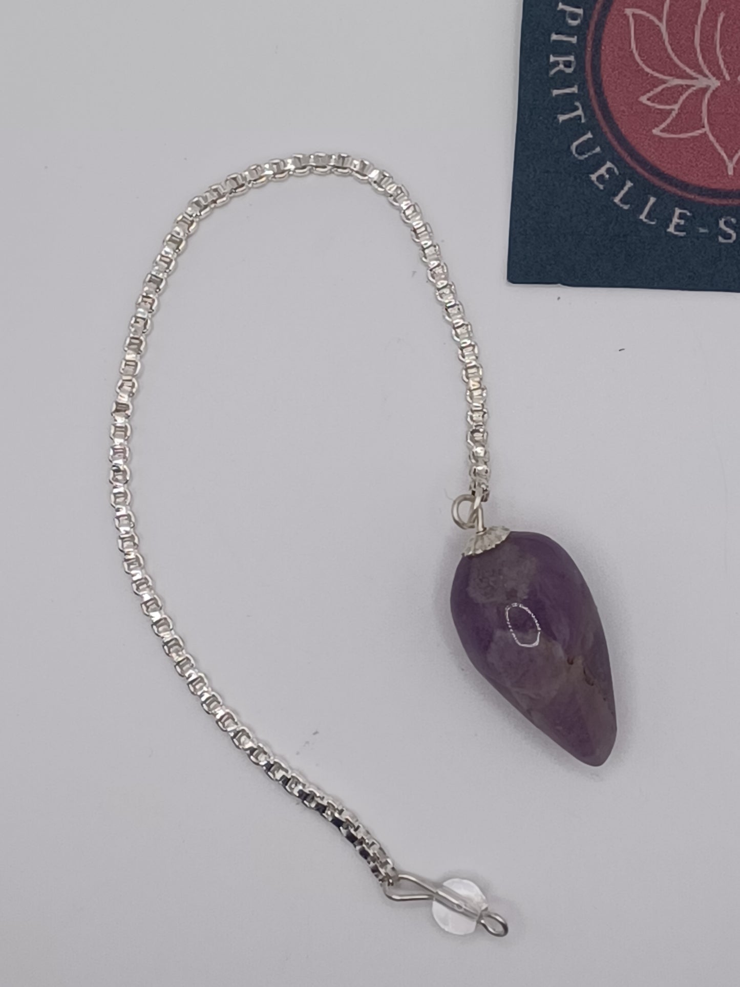 Pendel Amethyst mit Panzerkette