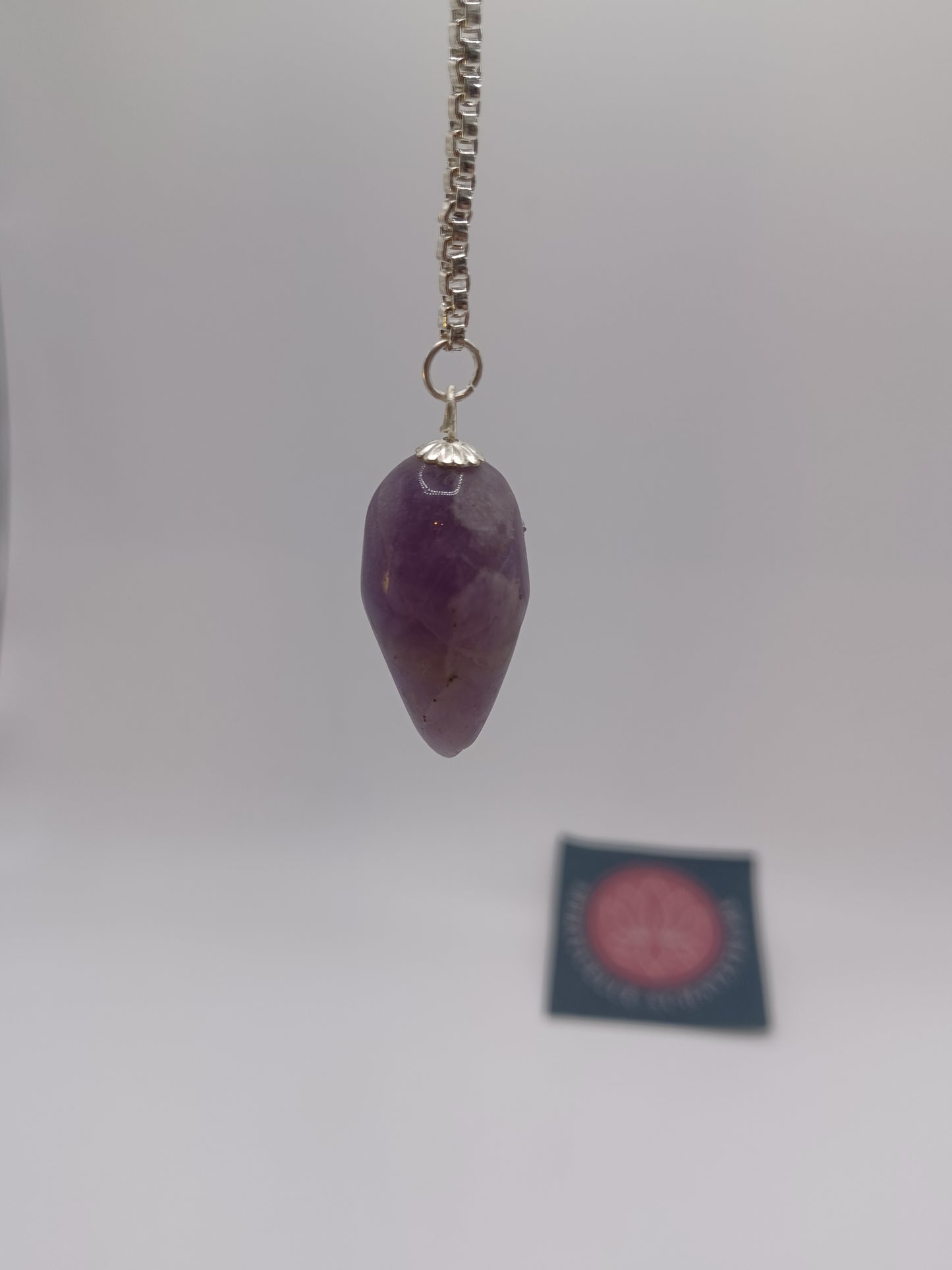 Pendel Amethyst mit Panzerkette