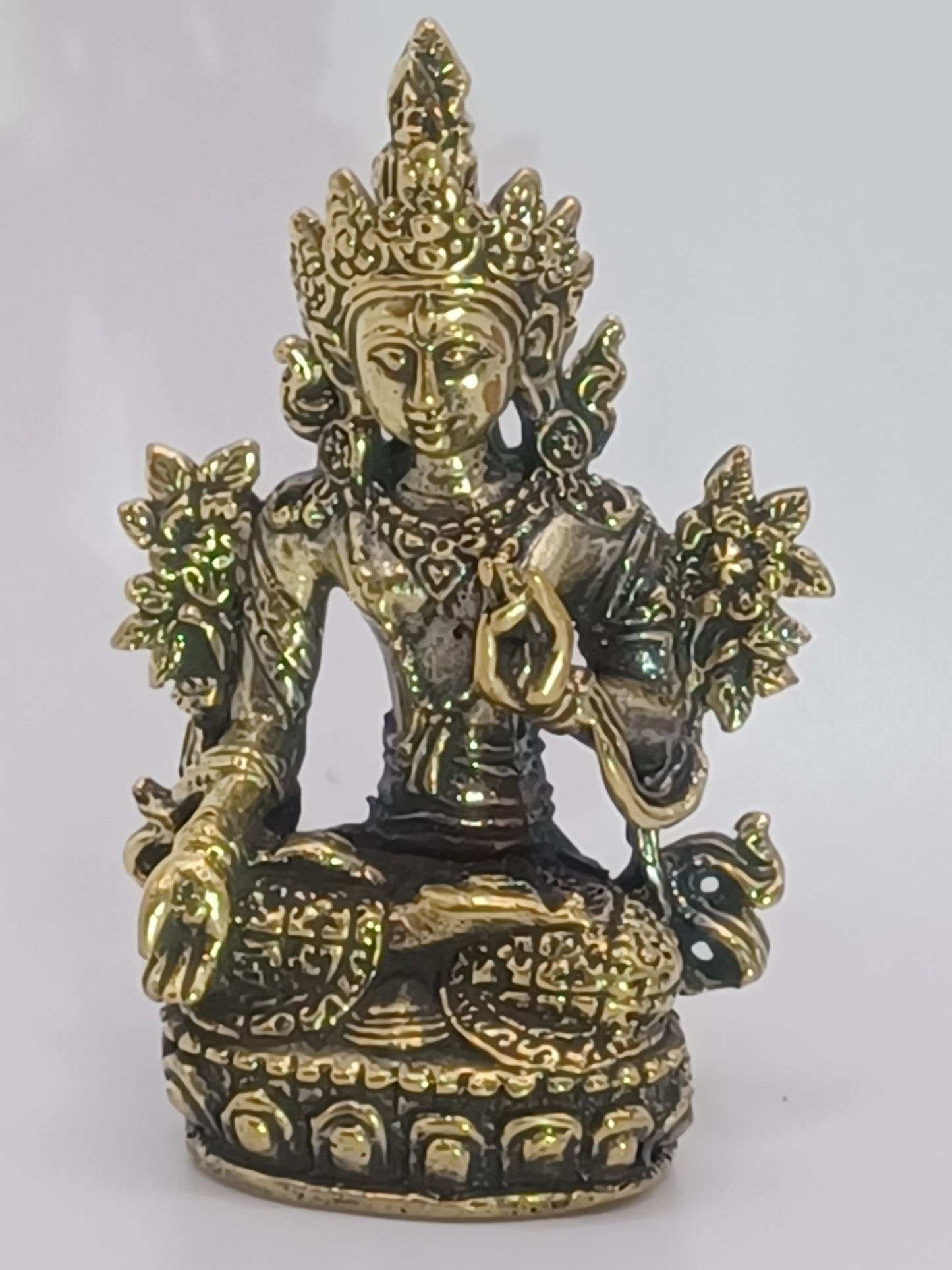 Weiße Tara Messing 3 x 5 cm Buddha Buddhismus Meditation Erleuchtung