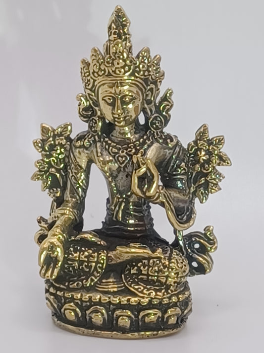 Weiße Tara Messing 3 x 5 cm Buddha Buddhismus Meditation Erleuchtung