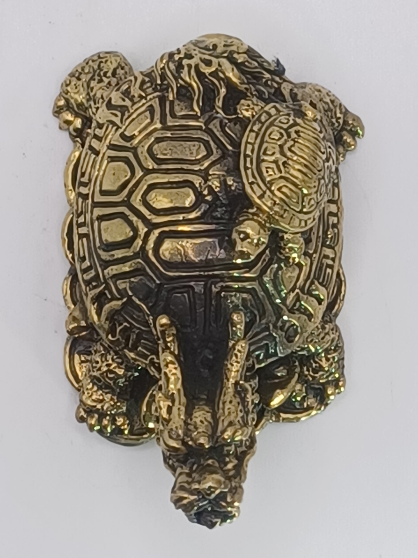 Drachenschildkröte Messing 6 x 3 cm Feng Shui Schutz Kraft Sicherheit Glück