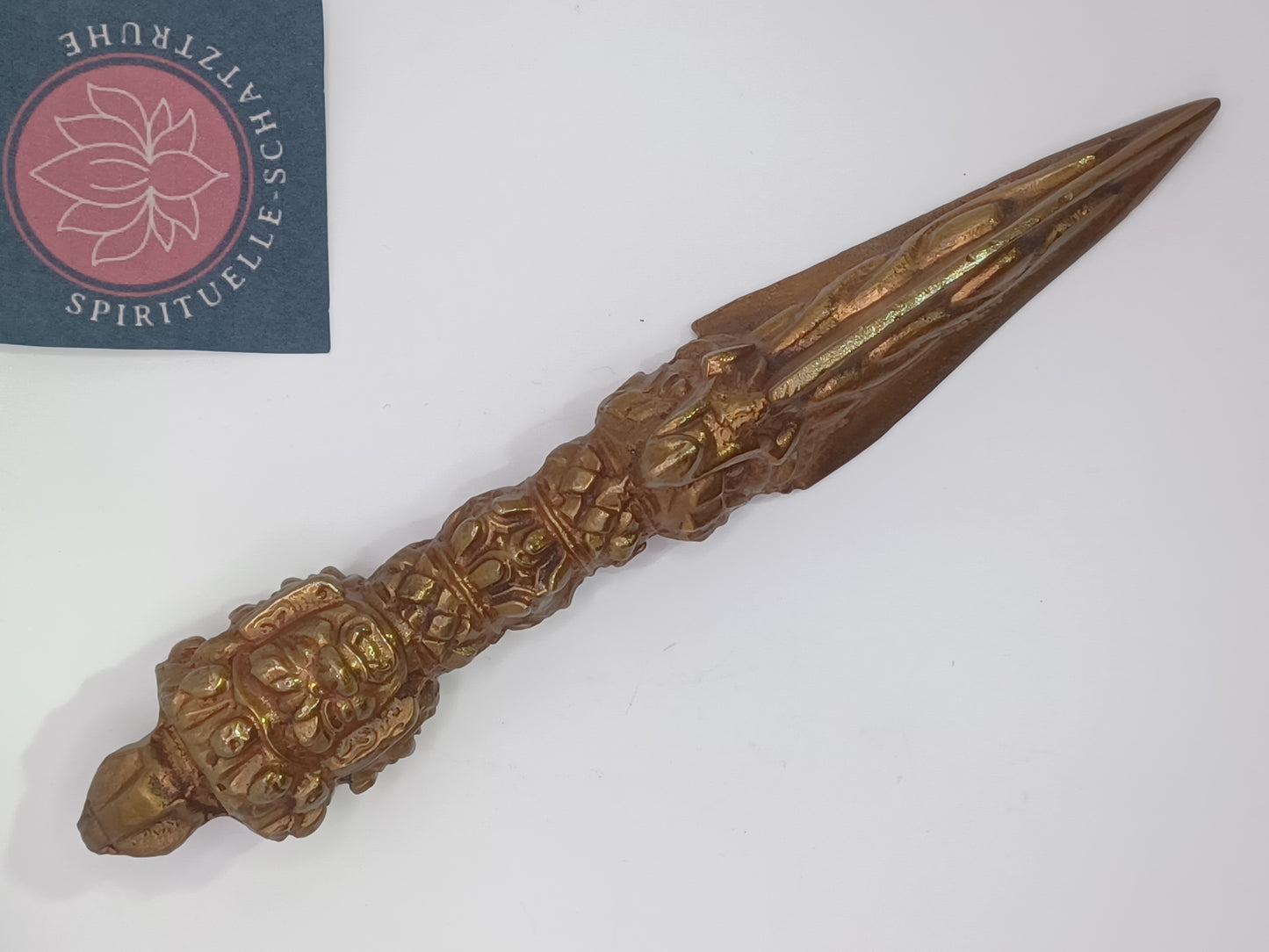 Phurba 17,5 cm aus Kupfer Dämonendolch Ritualgegenstand Schamanen