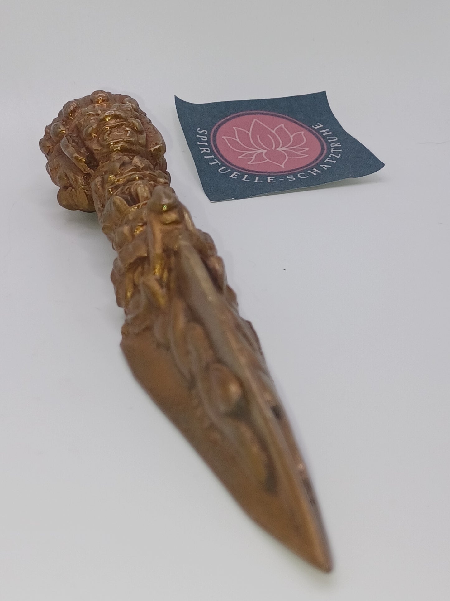 Phurba 17,5 cm aus Kupfer Dämonendolch Ritualgegenstand Schamanen