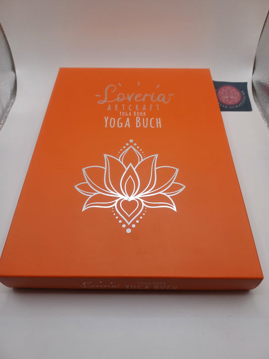 Yoga Schreibbuch orange Lotus DIN A5 Loveria Schreibbuch 192 Seiten Notizbuch