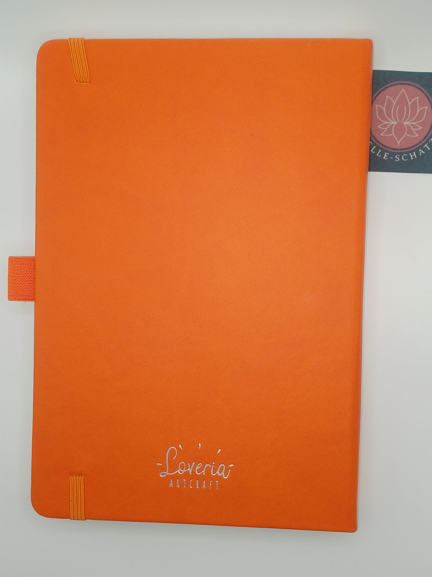 Yoga Schreibbuch orange Lotus DIN A5 Loveria Schreibbuch 192 Seiten Notizbuch