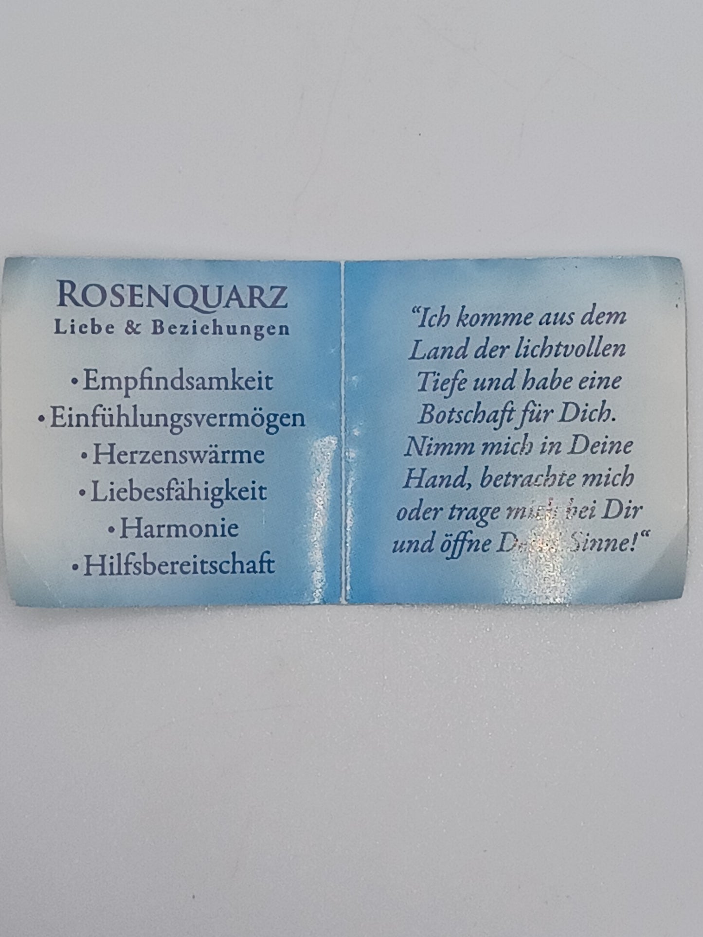 Steinseelchen Rosenquarz Harmonie Herzenswärme energetisch veredelt engelalm