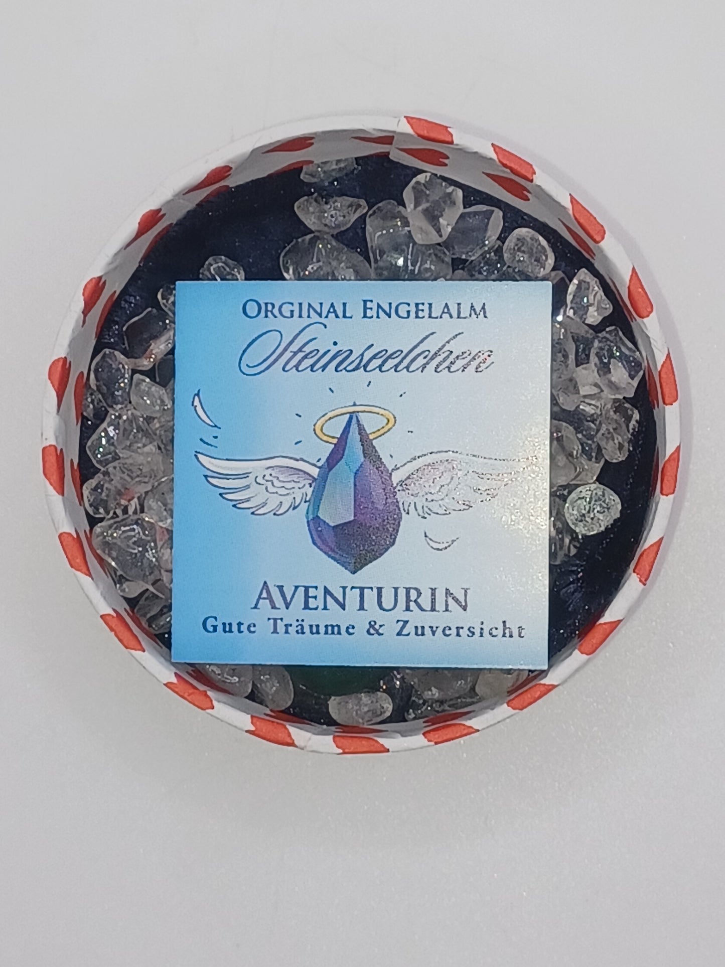 Steinseelchen Aventurin Meditationsstein energetisch veredelt in Geschenkbox Engelalm