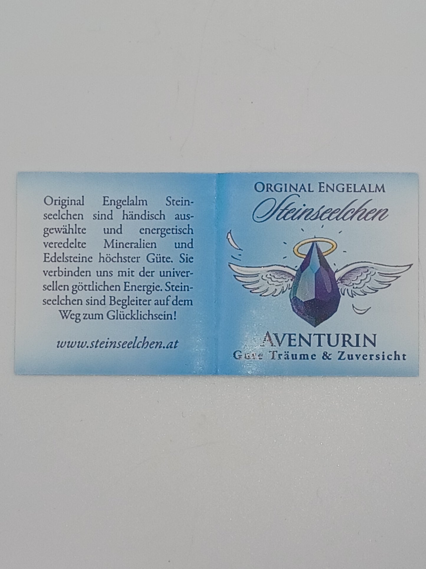 Steinseelchen Aventurin Meditationsstein energetisch veredelt in Geschenkbox Engelalm