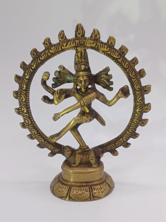 Shiva 10,5 cm Messing Nataraj ca. 140 g Figur Statue Skulptur Figur